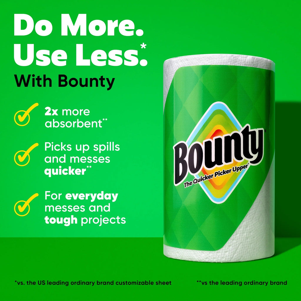 Bounty Paper Towels Select-A-Size White, 12 Double Rolls, 82 Sheets per Roll