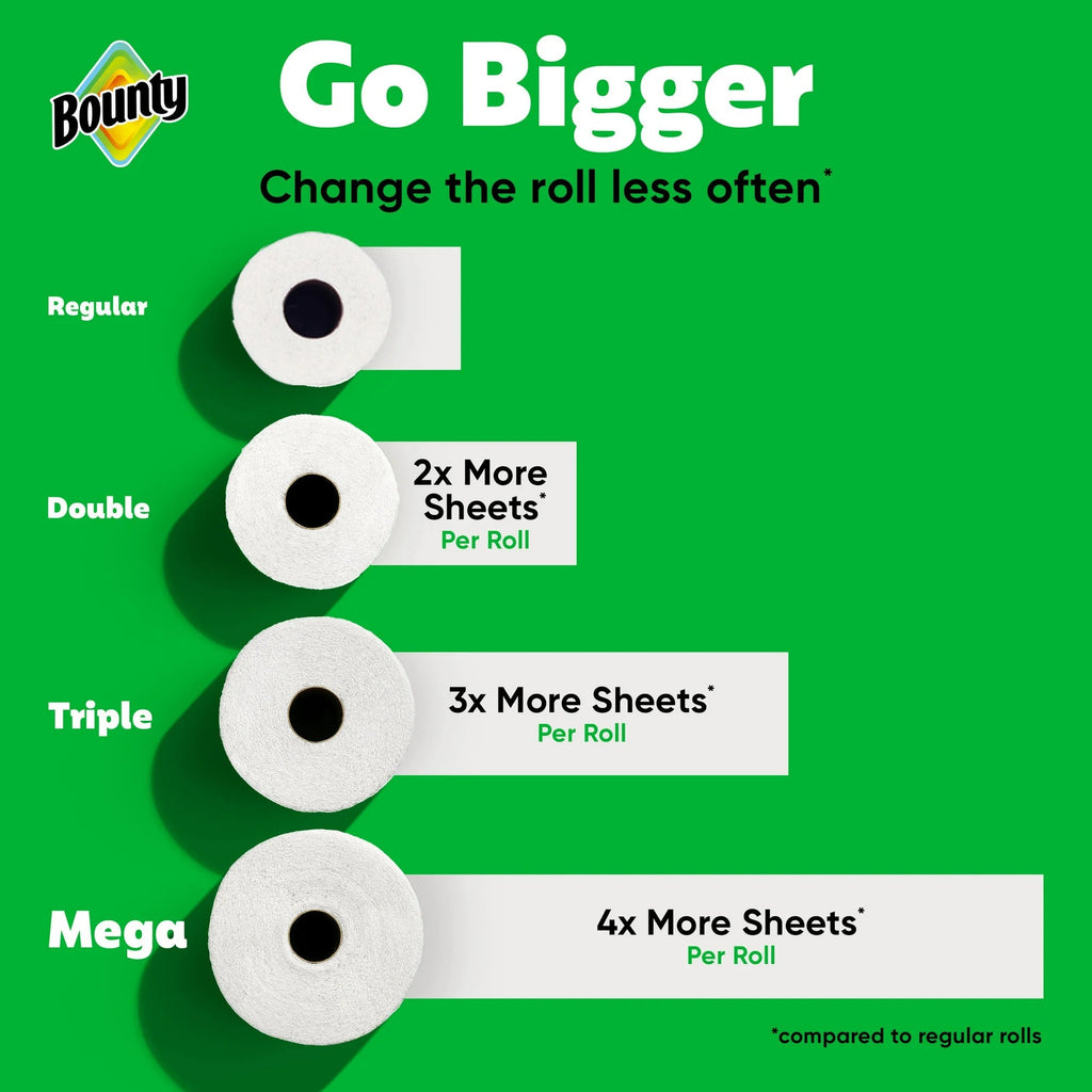 Bounty Paper Towels Select-A-Size White, 12 Double Rolls, 82 Sheets per Roll